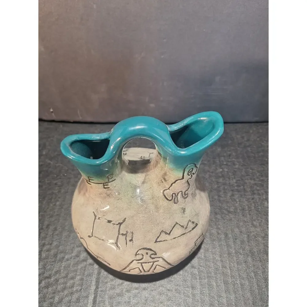 Vintage 1970s Rosemary’s Ceramics Mesa Arizona Southwest Pottery Pitcher Vase